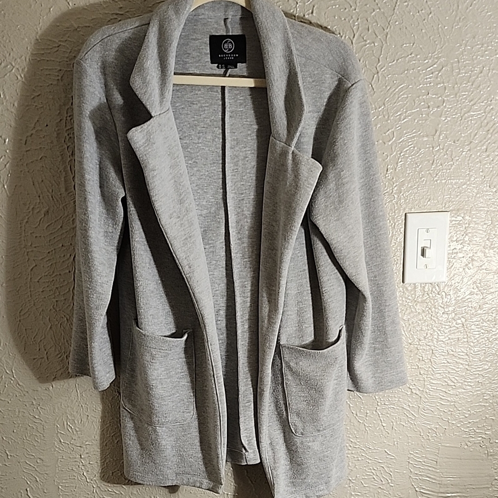 Boom Boom Jeans Gray Oversized Cardigan Coat